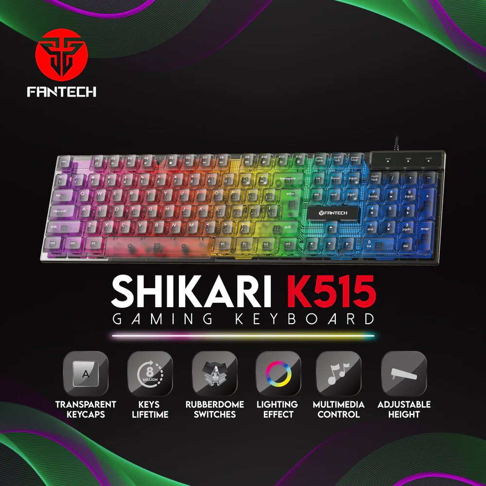 Fantech Shikari K515 RGB Membrane Gaming Keyboard Fantech Shikari K515 RGB Membrane Gaming Keyboard
